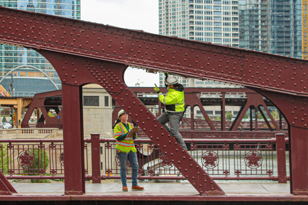 Benesch team inspecting the LaSalle Street Bridge in Chicago