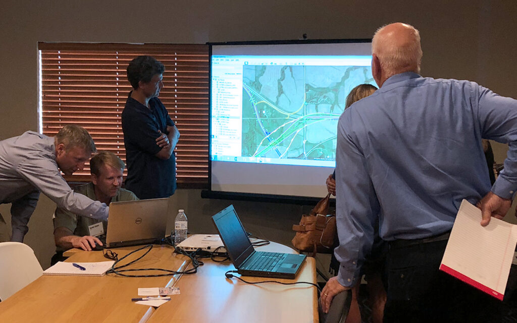 Photo of a stakeholder meeting during the final design phase of the Lincoln South Beltway project