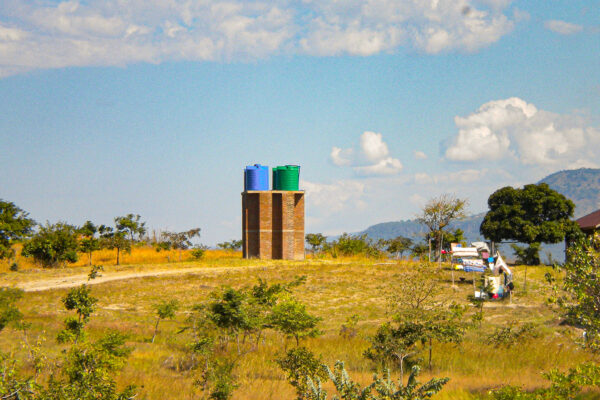 Photo of the new water system developed in Malawi