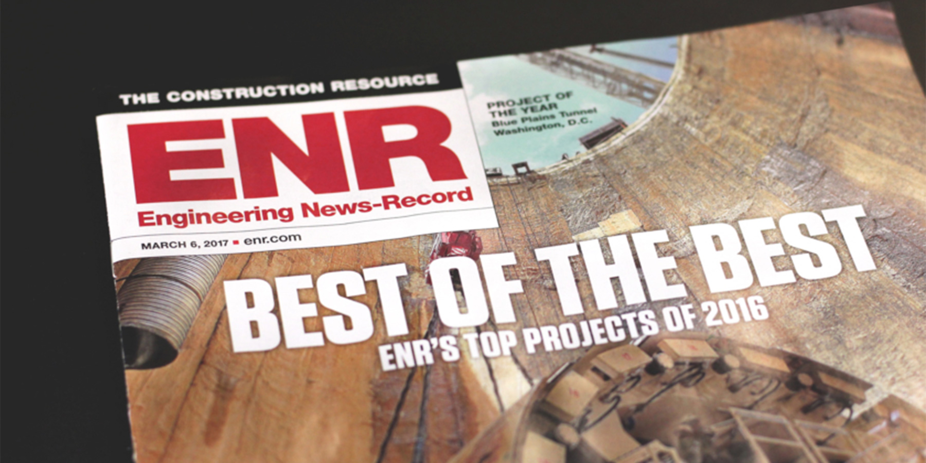 Photo of the cover of ENR 2016 Best of Best Projects magazine