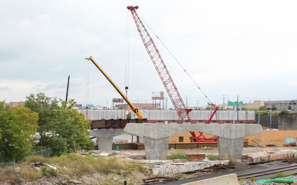 Photo of the division street extension during construction in Tennessee