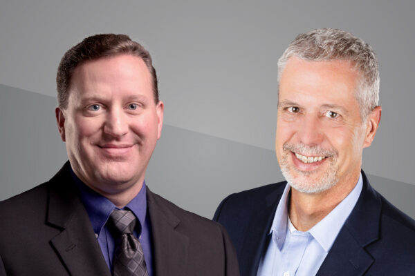 Headshots of Benesch employees Rob Krewson, PE (left) and Chuck Bartlett, PE, VMA (right)