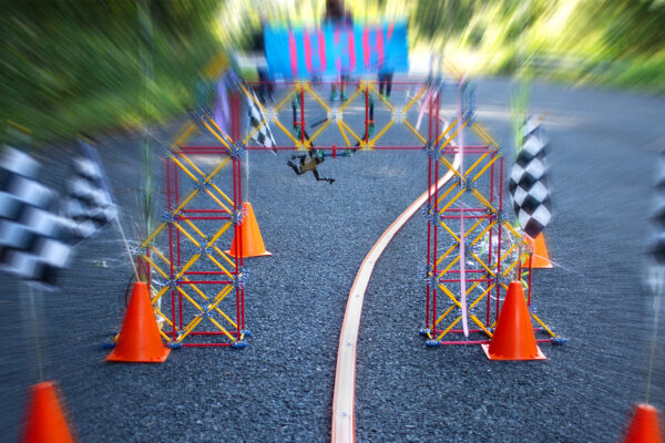 Photo of the start of the Hot Wheels race