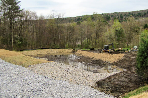 Photo of the Reevesdale abandoned mine drainage restoration in Pottsville, PA