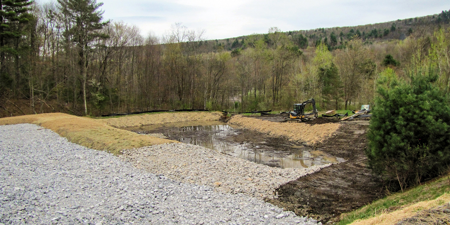 Photo of the Reevesdale abandoned mine drainage restoration in Pottsville, PA