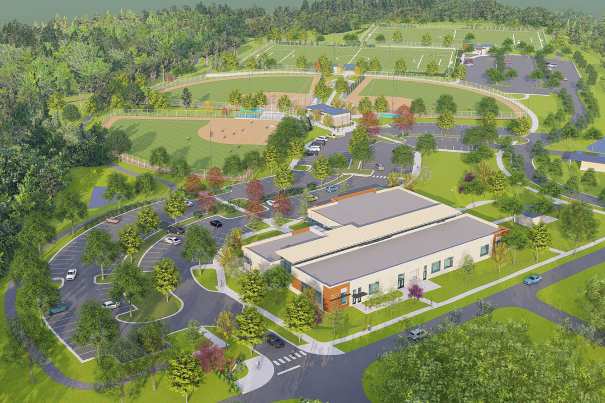 Aerial view of Virginia Foil Park
