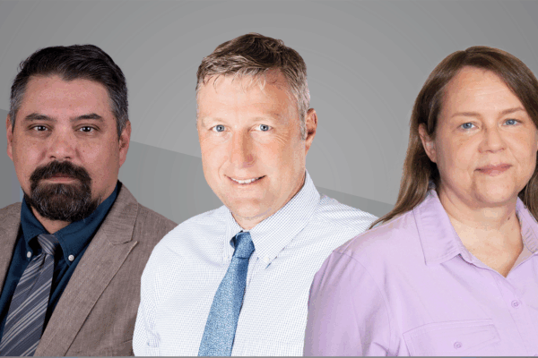 A photo of Anthony Theodorou, Tony Dirks and Angie Schmidt, of Benesch