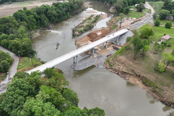 Aerial view of SR 107 Bridge