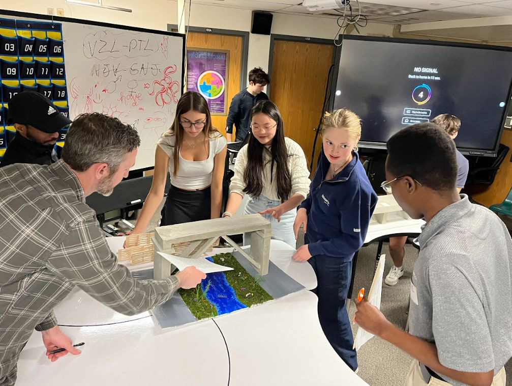 Colorado team members volunteering at a Denver school.
