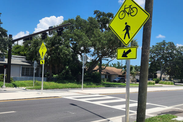 PHB crosswalk at 5th and 40th Avenue