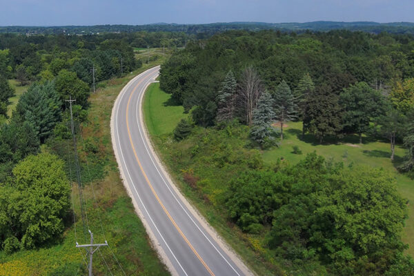 Aerial image of STH 83 in Wisconsin