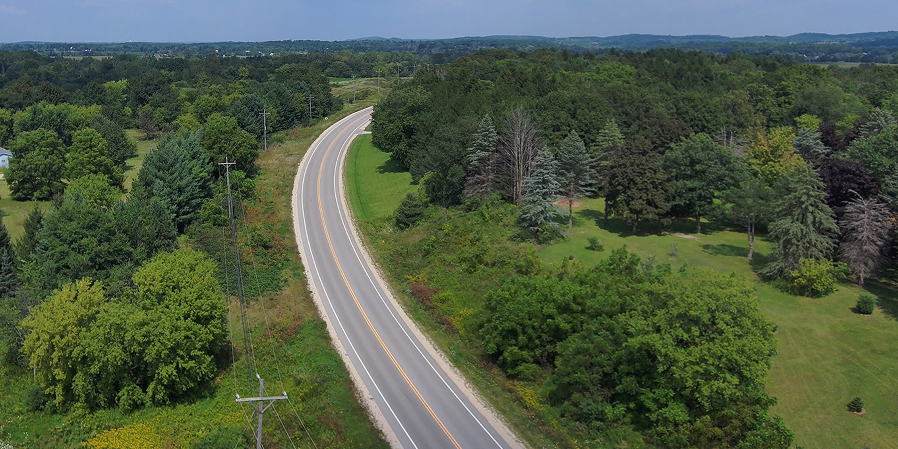 Aerial image of STH 83 in Wisconsin